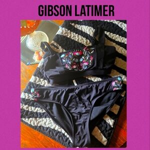 Gibson Latimer Embroidered Bikini Set